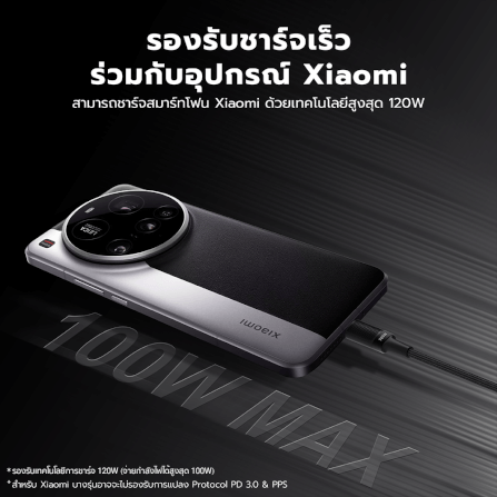 สายชาร์จ AI ZTEC ZC711 5A 100W สีดำ แปลงเทคโนโลยีชาร์จเร็ว PD2.0 เป็น PD3.0 และ PPS_6